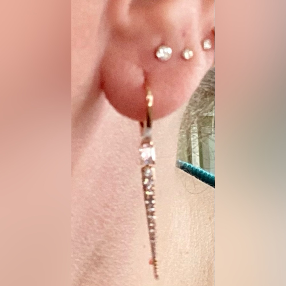Nadri Rae Spike Drop Earrings View 5